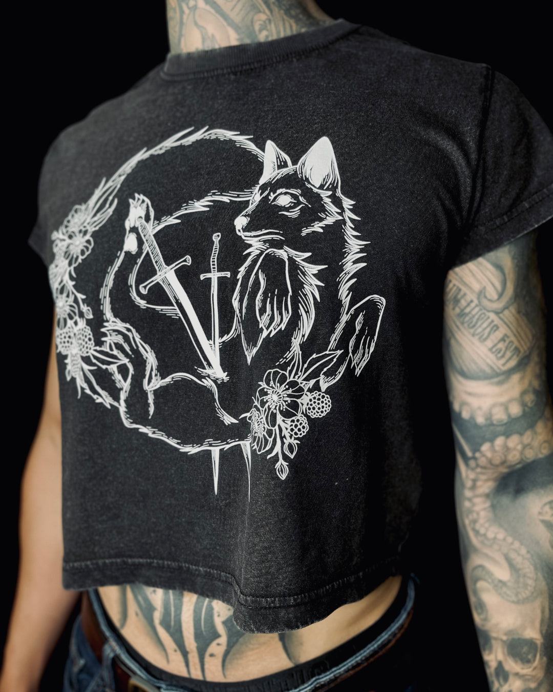 Crop top Signature - « Blooming Grief » LVB série limitée